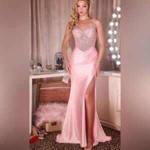 Elegant Pink Evening Gown